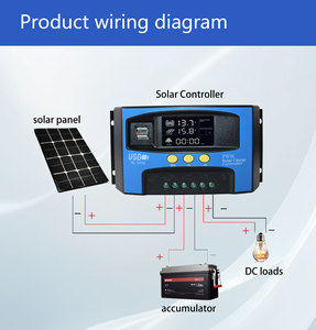Прямой с фабрики Портативный USB выход ЖК-дисплей 30A/20A/10A PWM Controlador De Carga Solar - Product Image 2