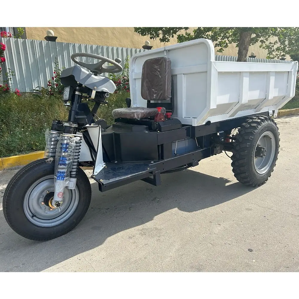 Mini volquete eléctrico pequeño de bajo precio, camión volquete de motocicleta de arena de 1 tonelada, Camiones volquete de China