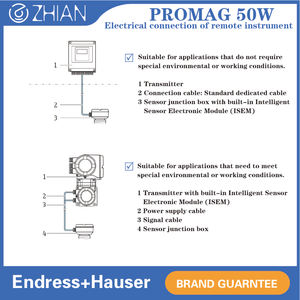 Sensore di flujo elettromagnetico Endress + Hauser Caudalimetro elettromagnetico E H Promag 50 w1f Medidor de flujo electromagnetico - Product Image 4