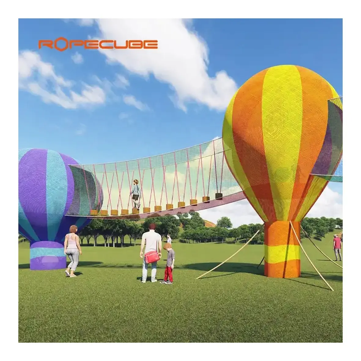 Heteluchtballon Zacht Spelen Buiten Thema Speeltuin Kids Ritten Pretpark Uitrusting