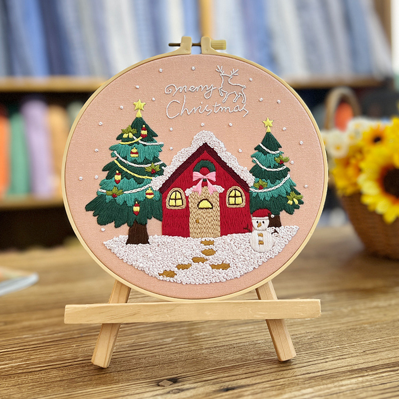 Hanging painting - pink christmas eve (not a finished product)