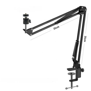 Microphone Arm <strong>Stand</strong> Cantilever Bracket Tripod Adjustable Fill Light Holder Spring Built-in Mic <strong>Stand</strong> - Product Image 1