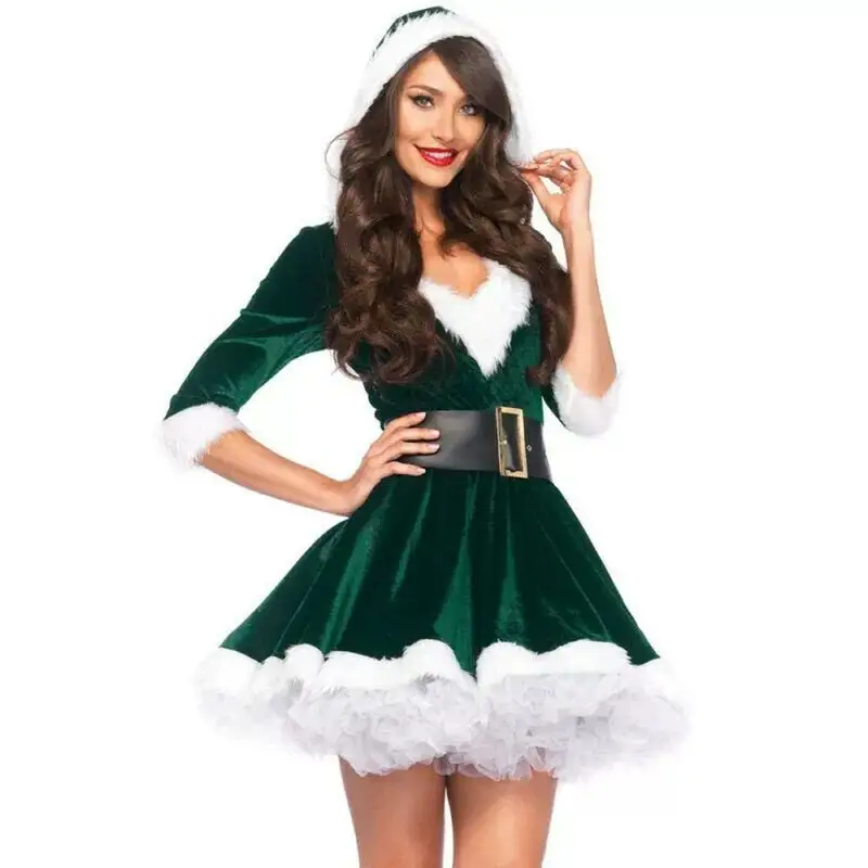 Frauen Weihnachts kleid Sexy Weihnachts mann Hoodie Cosplay Kostüme Frauen Abend party Kleidung Herbst Winterkleider Party Kostüm