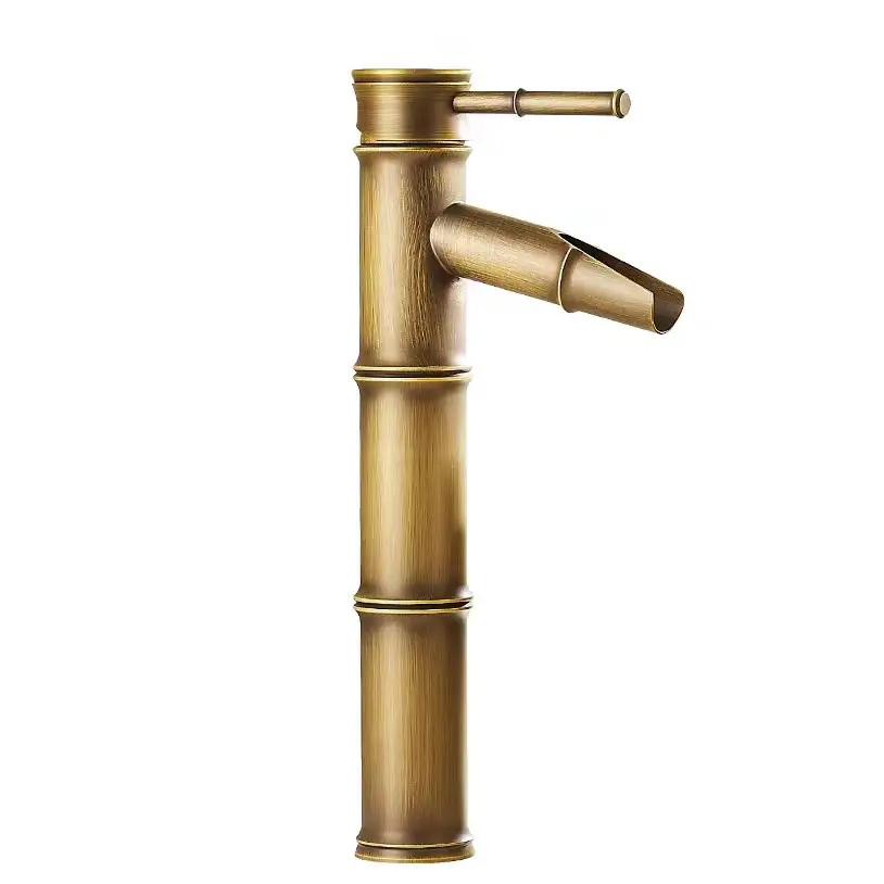 Grifos de baño de bronce en forma de bambú a precio barato Mezclador de baño ORB Grifos de baño de cobre antiguo