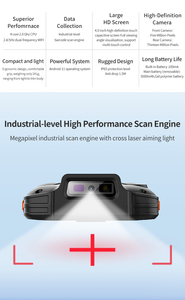 Handheld Industrial Android <strong>Data</strong> Collector with PDAS 1D 2D Barcode Scanner COM Interface in Stock - Product Image 4
