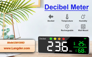 壁挂式声级计30-130 dBA数字噪声计分贝监测 - Product Image 6