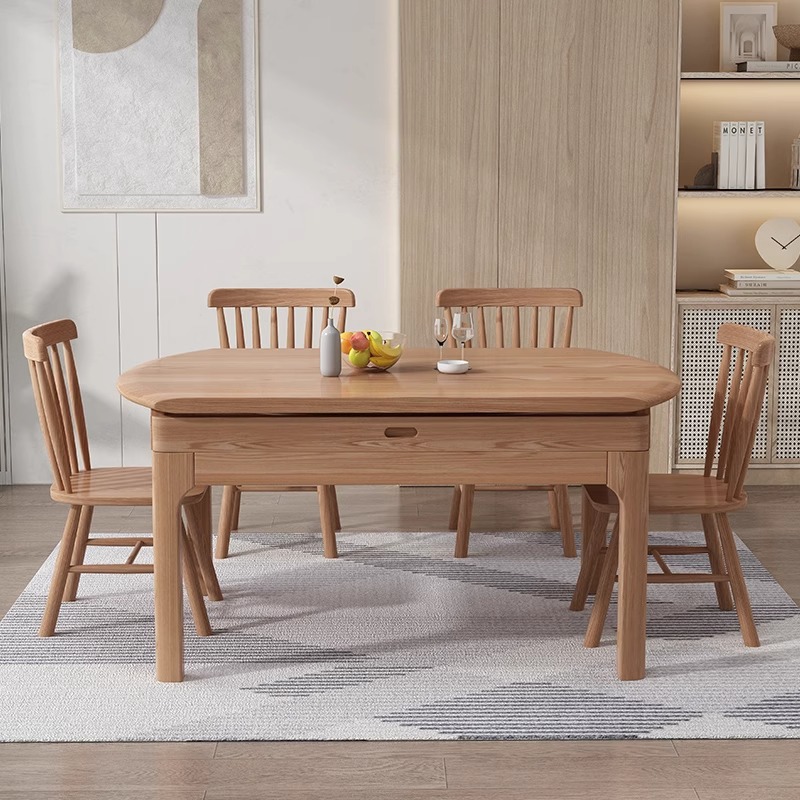 Ash Wood Marble Table