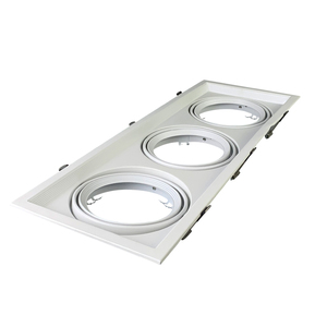 Siyah beyaz AR111 Led çerçeve AR111 gömme aydınlatma armatürleri Spot ışık AR111 ampuller yuvarlak/kare şekli yüzeye monte - Product Image 4