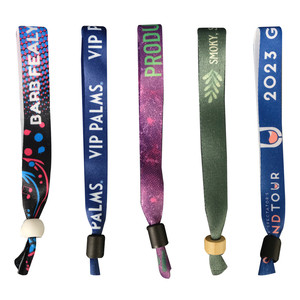 1K/213 Woven RFID NFC Wristband Eco-Friendly One-Time Use Fabric Bracelet with QR <strong>Code</strong> 13.56MHz NFC Printing - Product Image 2