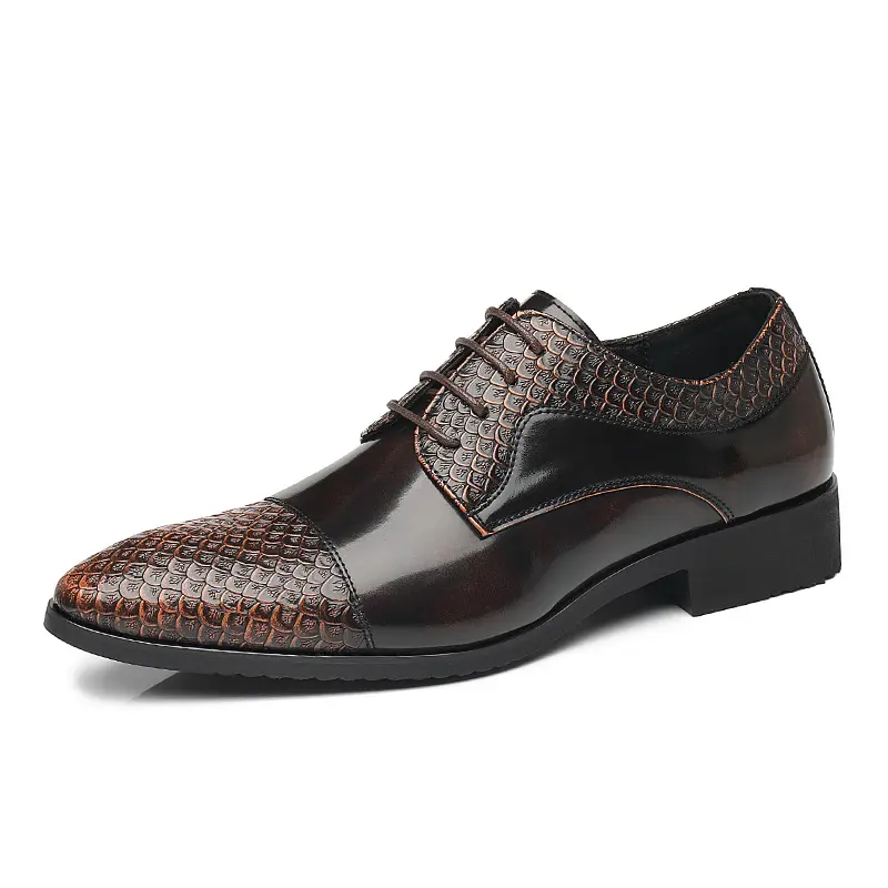 Size 47 48 Fashion Classic Design Lace Up Hard Wearing Point Toe Formal Men Leather Dress Shoes