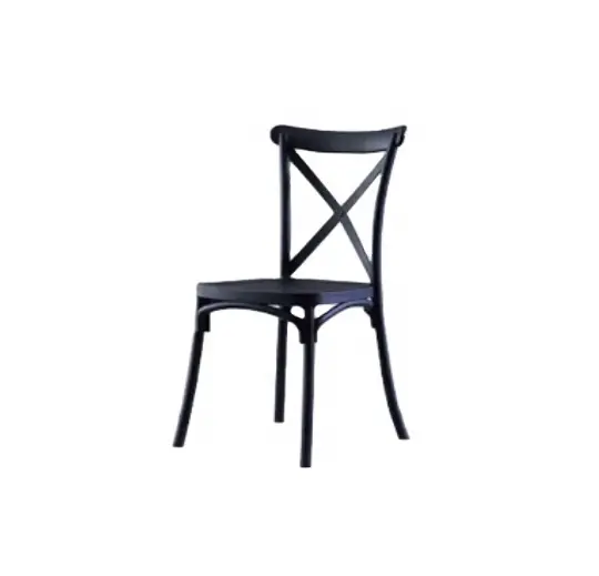 Ресторан на открытом воздухе, Французский дизайнерский Пластиковый Штабелируемый, оптовая продажа, обеденный стул из ткани для помещений, дешевый черный стул для кафе