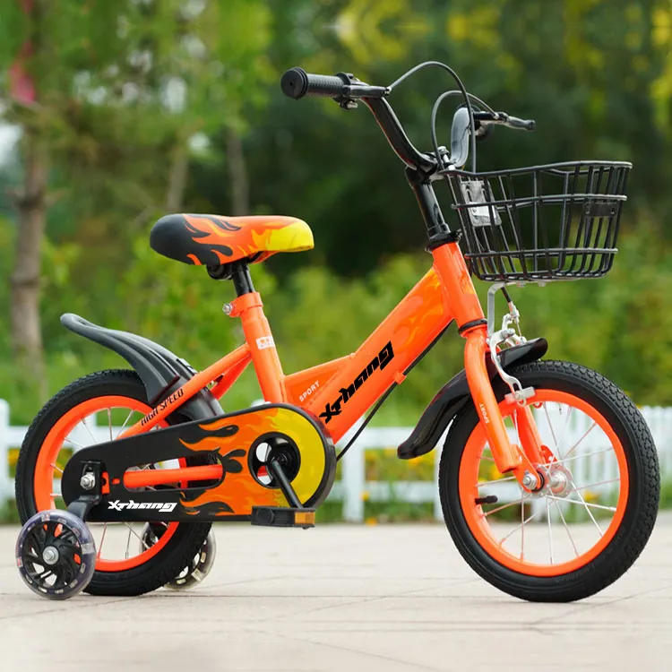 Bicicleta de 16 polegadas com chama, preço barato, para meninos de 3 a 8 anos, bicicleta infantil de ciclo pequeno, pedal comum, ideal para crianças