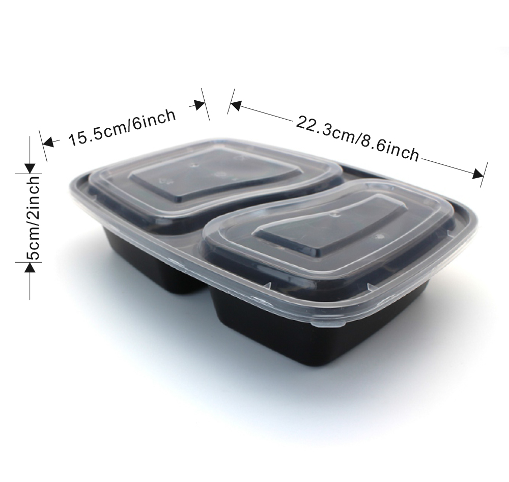 32oz 2 compartment black