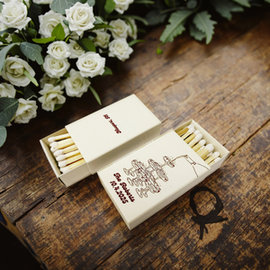 Kişiselleştirilmiş kırmızı Matchbox düğün Matchsticks ev kullanımı için ahşap maçlar ile özelleştirilmiş kağıt karton - Product Image 3