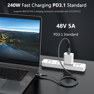 <strong>USB</strong> <strong>3</strong>.<strong>2</strong> Gen 2x2 Multifunctional 20Gbps High-<strong>Speed</strong> Data Transfer 4K PD 240W Fast Charging Cable with LED Digital Display - Product Image 5