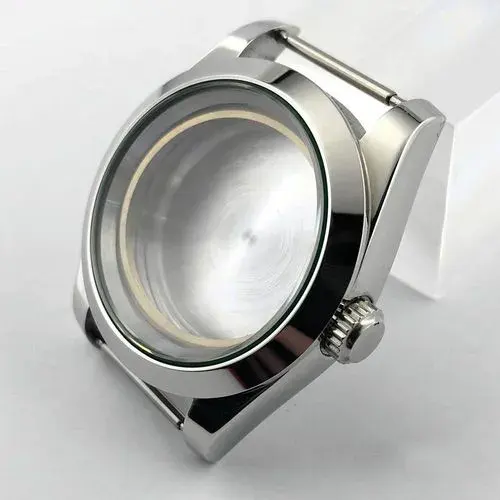 OEM Custom 36mm 40mm 42mm 44mm classiche parti di orologi da polso in acciaio inossidabile 316L argento parti della cassa
