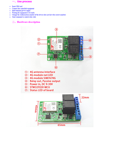 Mini controlador de mensajes de 2 canales, placa de desarrollo, aplicación de teléfono, módulo de relé SMS GSM, interruptor de Control remoto A7670G con antena - Product Image 6