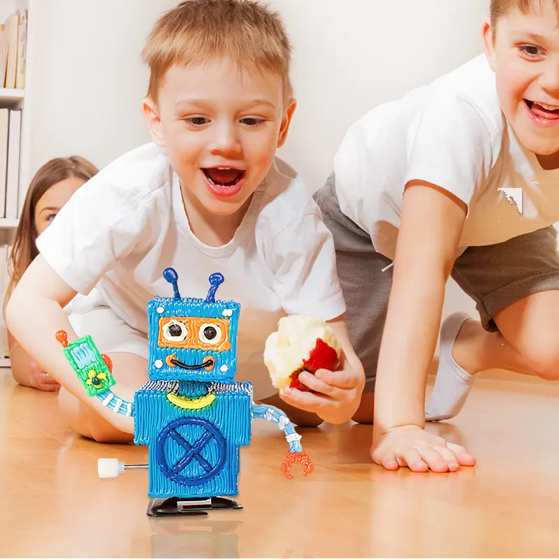 नई आगमन 2023 क्रिसमस उपहार रोबोट ड्राइंग किताब कम तापमान 3d कलम शैक्षिक खिलौना बच्चों के लिए 3d कलम किट