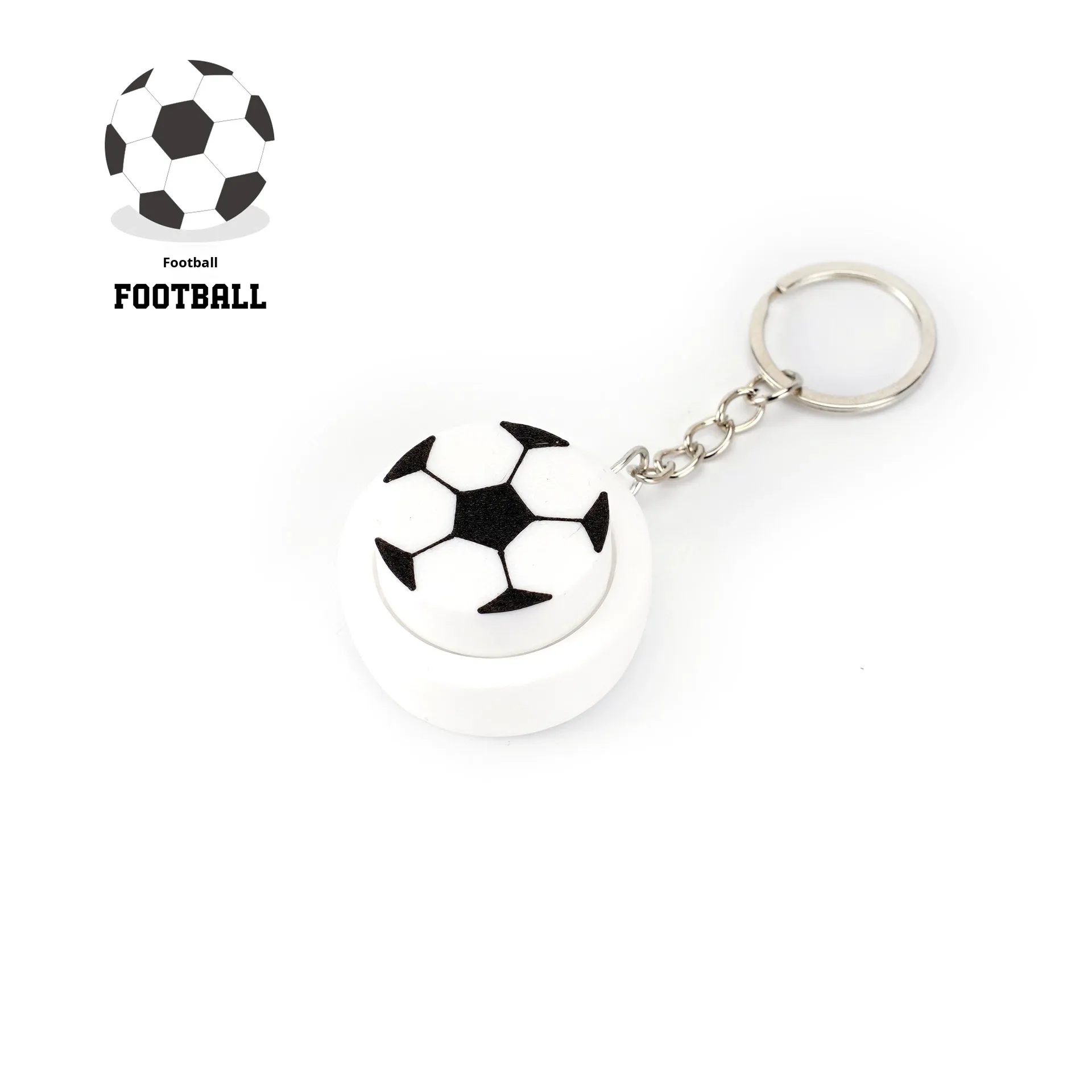 Porte-clés football bouton