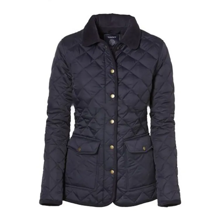 LS-009 New arrival diamond quilting padded women half jacket