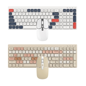 <strong>Wireless</strong> <strong>Keyboard</strong> Mouse Set with Silent <strong>Keys</strong> Rechargeable <strong>Keyboard</strong> Mouse Combo for Tablet Laptop - Product Image 1