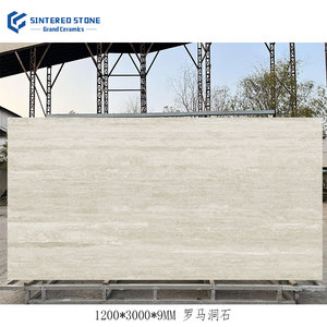 1200X3000X9mm哑光陶瓷烧结石板大型户外台面，用于壁炉餐桌客厅楼梯