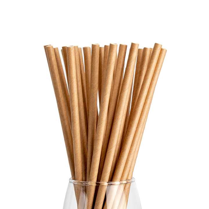 Eco Friendly Natrual Straws Custom Pattern Soft Drinks Packaging Paper Straws