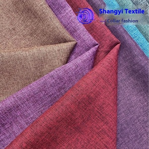 Dua warna G1415 kain Linen imitasi untuk musim semi musim panas bahan gaya polos untuk sepatu topi bagasi gaun Sofa mode - Product Image 2