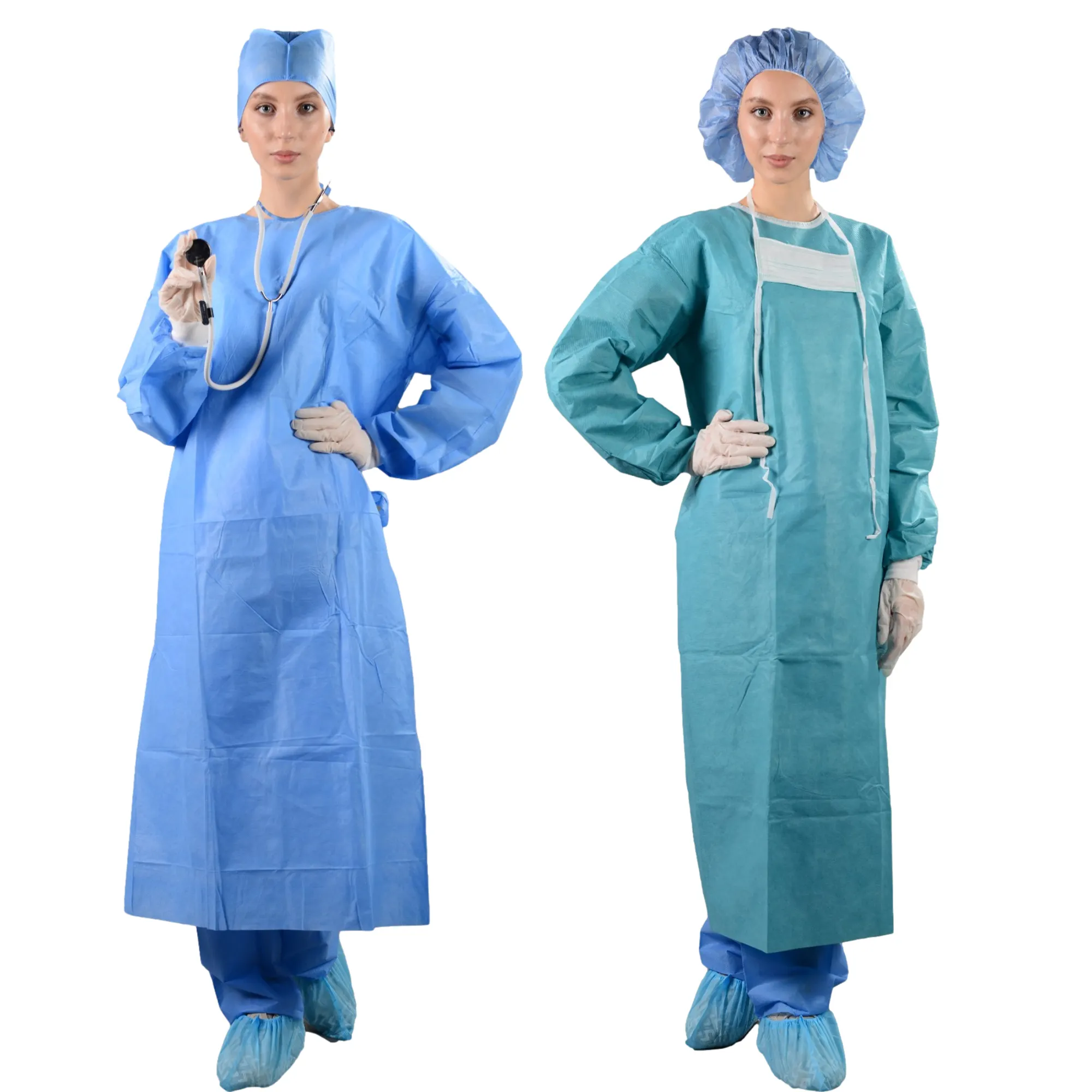 A saisir! Robe chirurgicale SMS/robes et rideaux chirurgicaux stériles jetables avec niveau 3