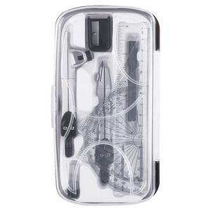 10 parça matematik kiti içerir pusulalar grafit silgi kalemtıraş iletki üçgenler cetvel ve taşıma kutusu - Product Image 4