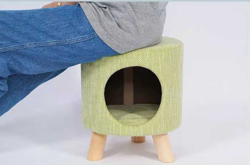 New dog house wood pouffe ottoman stool with legs detachable stool legs cat house new design