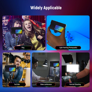 ไฟวิดีโอสี RGB แบบ LED สำหรับถ่ายภาพเป็นสีเต็มรูปแบบสามารถหรี่แสงได้ไฟถ่ายวิดีโอสตรีมมินิ - Product Image 6