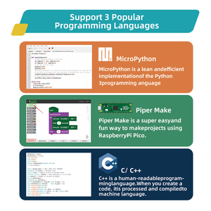 कुओंगशुन स्टेम शिक्षा स्टार्टर किट प्रोग्राम में माइक्रोपाइथन पाइपर के लिए रास्पबेरी पी के लिए सी/सी ++ - Product Image 4