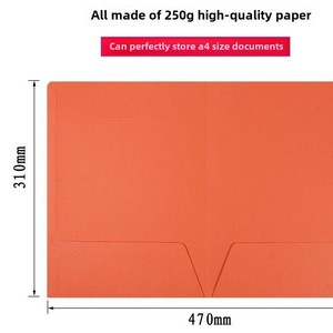 Benutzer definiertes Logo Double Pocket Vertrags informationen Tasche Datei Tasche Ordner Datei Hülle in der Hälfte A4 Kraft papier Dokumenten tasche gefaltet - Product Image 2