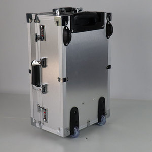 定制带轮子的小型铝制拉杆箱定制公文包和工具展示柜 - Product Image 5