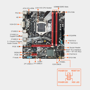 New B75-<strong>S</strong> Motherboard With USB 3.0 SATA3.0 DVI <strong>Intel</strong> LGA 1155 Sockets <strong>CPU</strong> 4x DDR3 RAM Slots Support I3/i5/i7 /E3 V1/V2 - Product Image 6