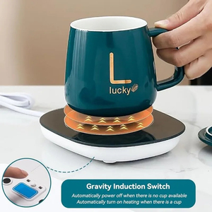 Constant Temperature <strong>Cup</strong> Creative Heating Coffee Mug Warmer Smart Vacuum <strong>Cup</strong> 55 <strong>Explosion</strong> Proof Heater Gift Set for Home Office - Product Image 2