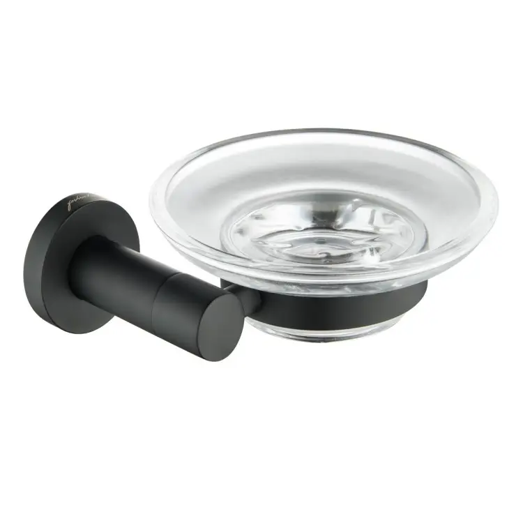 Wholesale Price Wall-Mounted Modern Matte Black Shower Soap Bittle Dish Holder Soap Rack Dish