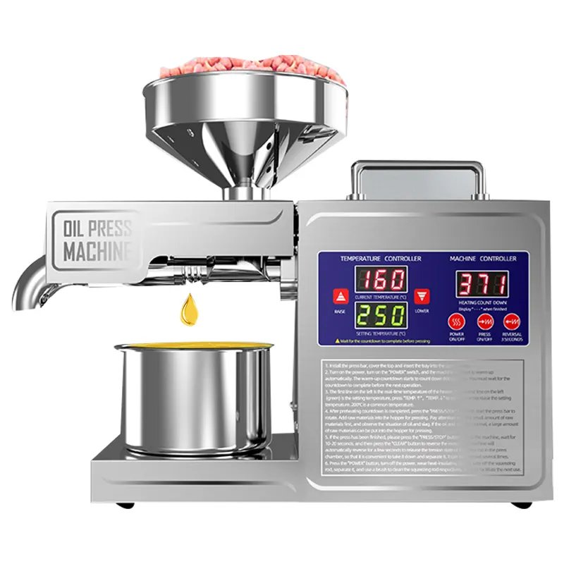 HIGH QUALITY Mini Oil Press Machine Cooking Oil Making Machine Seeds Copra Oil Press Machine 0.03CBM 8kg