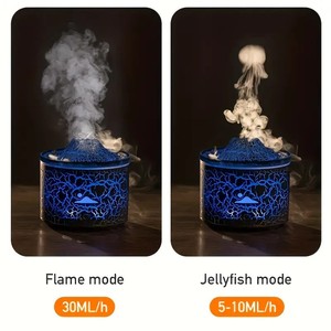 Bunter Flammen-Timer Auto-Off-Diffusor für ätherische Öle Aroma-Luftbe feuchter Tragbarer Vulkan-Luftbe feuchter Aromatherapie-Diffusor - Product Image 3
