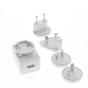 Acdc <strong>Adapter</strong> 5V 2A 1A USBC Style Port Charger <strong>Multi</strong> <strong>Plug</strong> US <strong>Plug</strong> Interchangeable <strong>Plug</strong> Power <strong>Adapter</strong> in While <strong>with</strong> USBC Port - Product Image 1