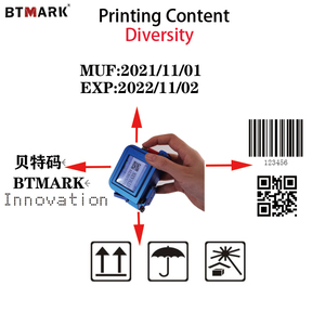 BTMARK mini cartuccia d'inchiostro stampante portatile a getto d'inchiostro portatile data di scadenza codice lotto macchina per bicchieri di stoffa per bottiglie - Product Image 5