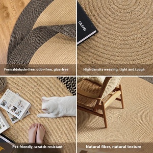 Hiện đại tự nhiên đay Thảm Bắc Âu ánh sáng sang trọng nhà Tatami phòng bẩn kháng phòng ngủ đầu giường chăn phòng khách sàn mat - Product Image 4