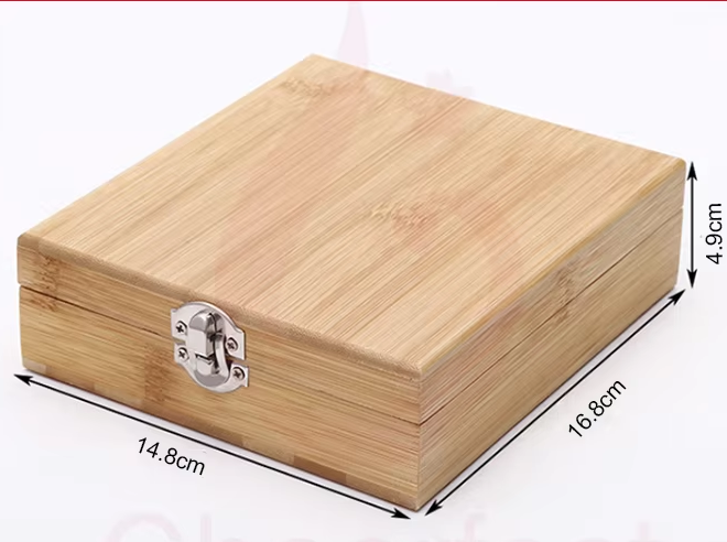 Personalizza scatola in bambù 16,8*14,8*4,9 cm