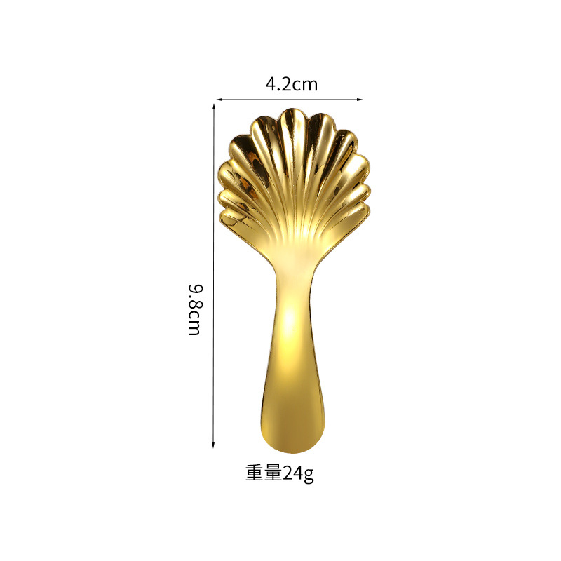 Golden shell spoon