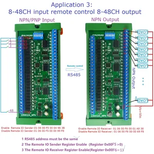 16CH NPNのみボードDC12V-24V 8CH NPN/PNP入力および8CH NPN 300MAソリッドステートリレー出力Modbus Rtu RS485IOモジュール - Product Image 2
