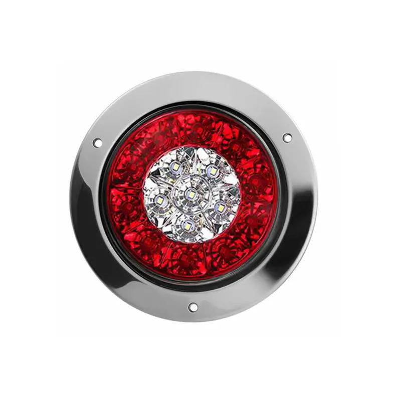 24V Dubbele Kleur 16led Achterlicht Aanhangwagen Dubbele Kleur Enkele Licht Led Aanhangwagen Rood Geel Wit Remlicht