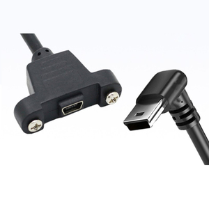 Mini USB สายชาร์จ90องศา USB 2.0 Mini B 4P USB MINI CABLE - Product Image 2