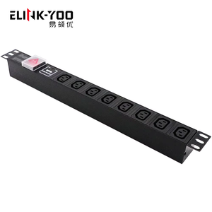 C13 8 salidas 10A básicas con producción de sobretensiones Consulte la hoja IEC 19 "1u PDU para equipos de distribución de energía de centro de cómputo - Product Image 3