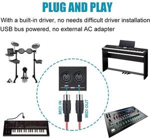 Cable MIDI de 5 pines a cable tipo C a cable MIDI para computadora Android Apple